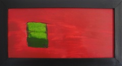 Fenster zum Garten | Öl auf Hartfaser | 30 x 14 cm | 2012