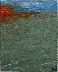 Sonne kocht Wasser, Wasser löscht Sonne | Öl auf Leinwand | 30  x 24 cm | 2008