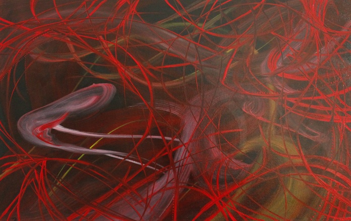 es kommt | Öl auf Hartfaser | 87 x 55 cm | 2012